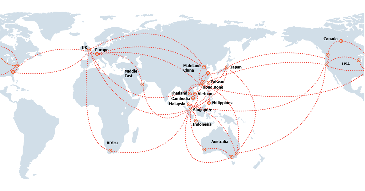 Spider Network Global Map